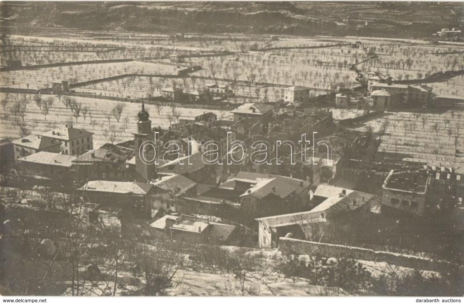 * T1/T2 Rovereto, Lizzanella (Südtirol), General View, Damaged Buildings, WWI Military, Photo - Non Classificati