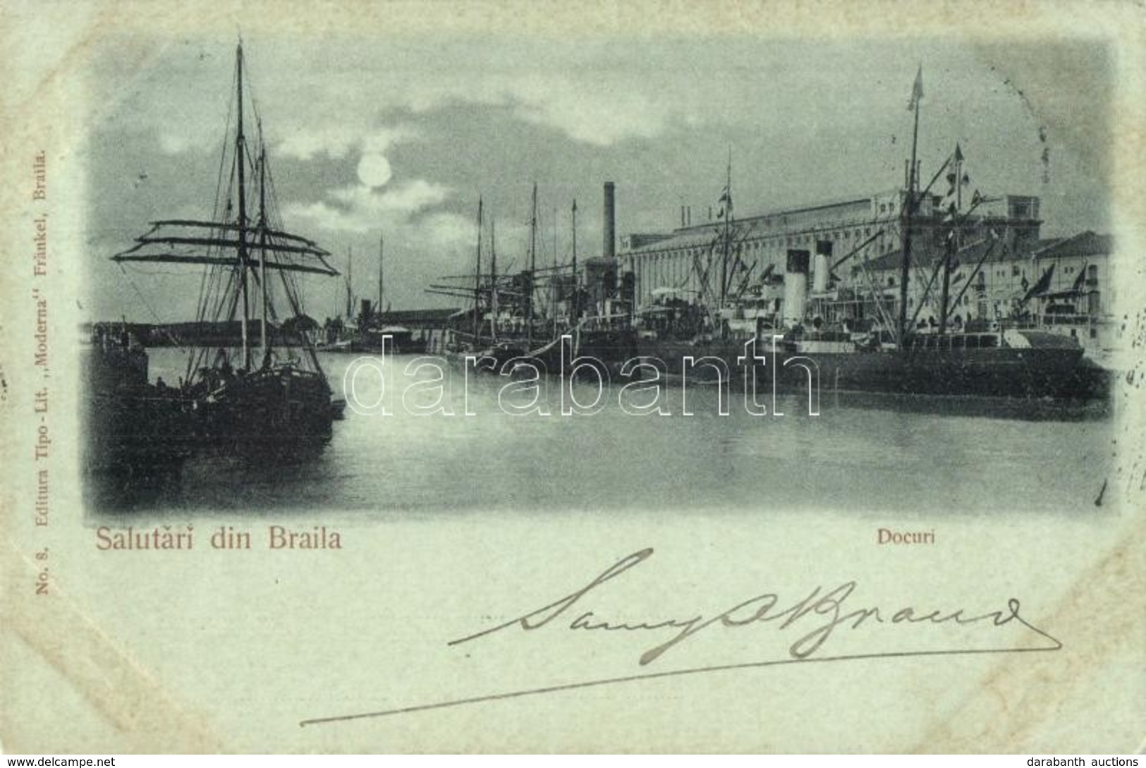 T2/T3 1899 Braila, Docuri / Port With Ships - Unclassified