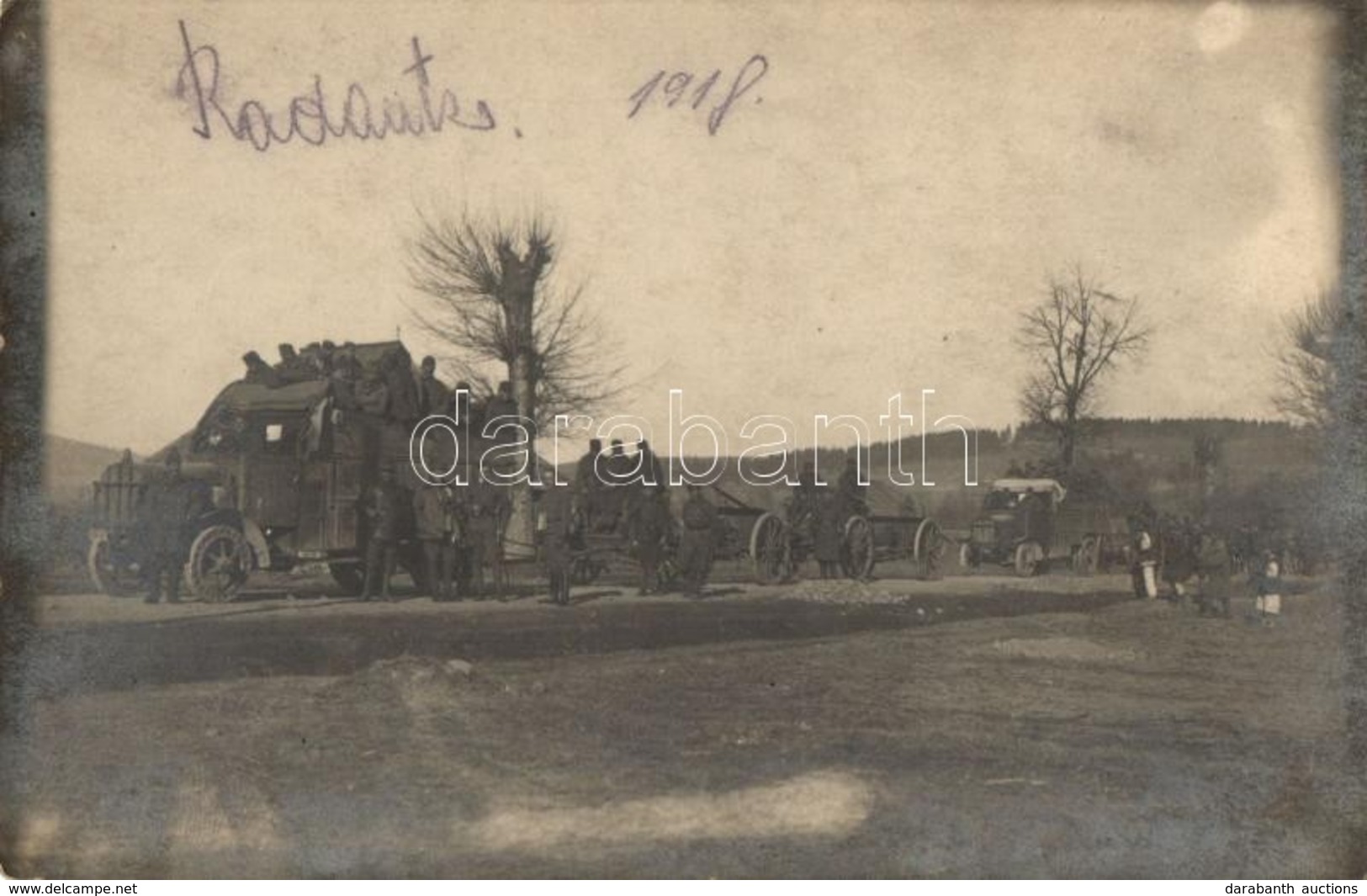 * T2/T3 1918 Radóc, Radauti; Osztrák-magyar Teherautók / Austro-Hungarian Trucks, Photo - Ohne Zuordnung