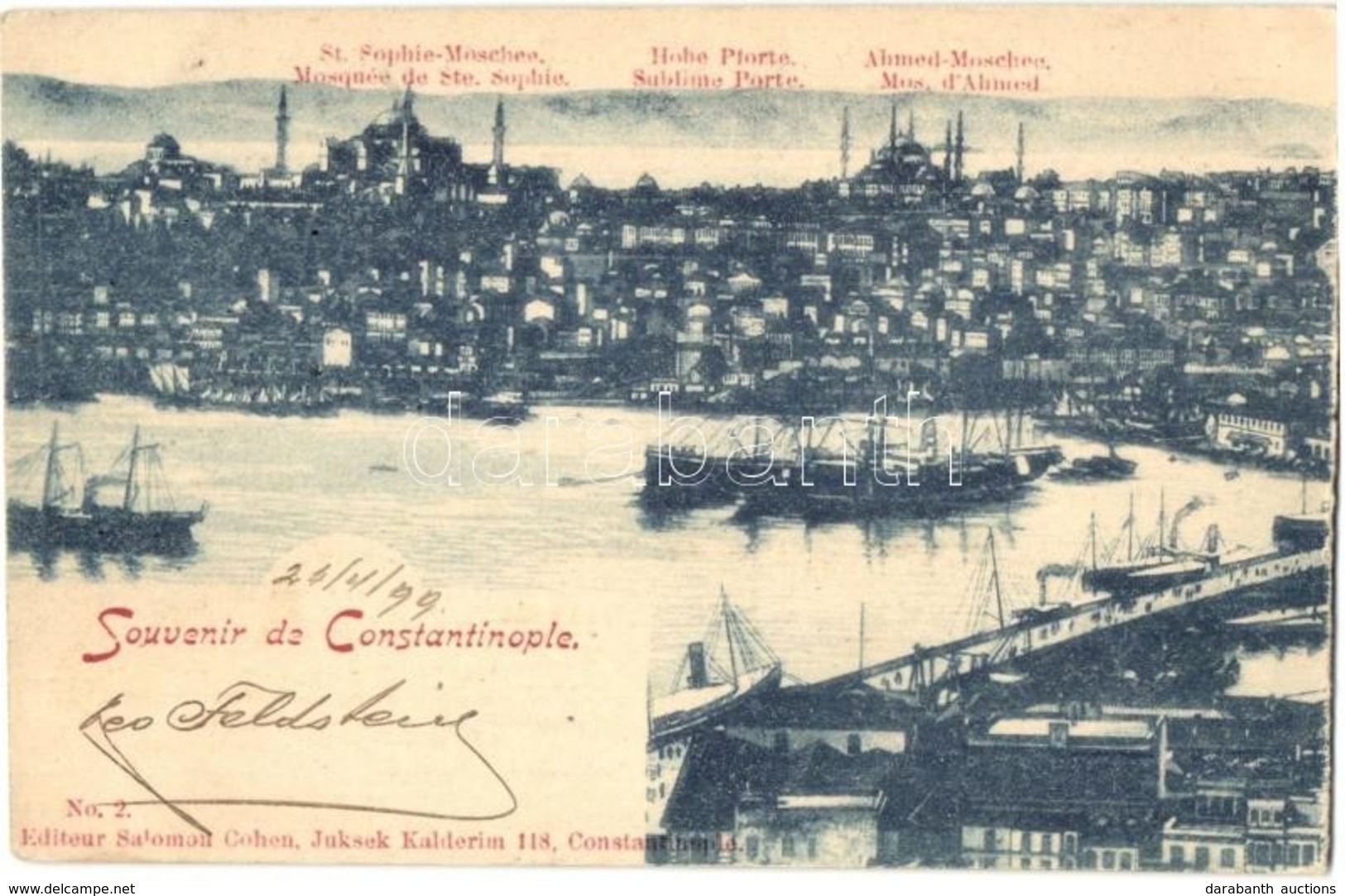 T2/T3 1899 Constantinople, Istanbul; - Ohne Zuordnung