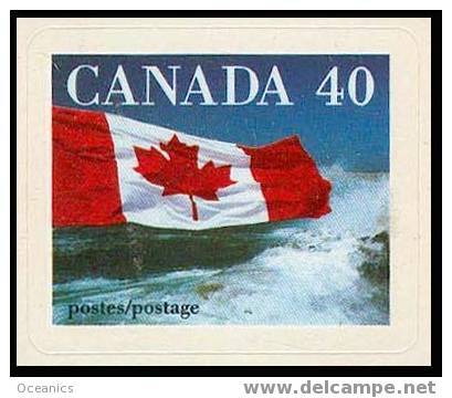 Canada (Scott No.1193 - Drapeau / Flag) (**) Autocollant / Self Adhesive - Oblitérés