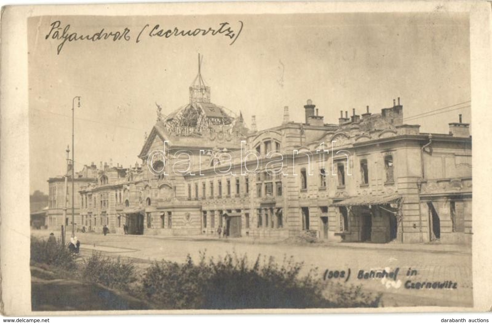 * T2 Chernivtsi, Czernowitz; Bahnhof / Railway Station, Cupola Under Construction, Photo (non PC) - Ohne Zuordnung