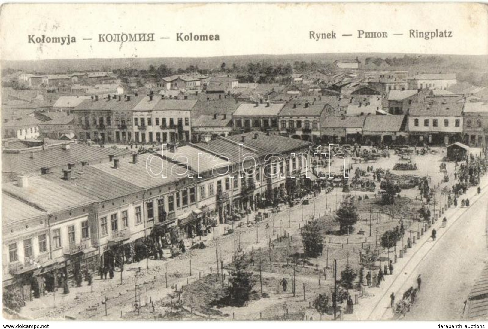 * T2/T3 Kolomyja, Kolomea; Rynek / Ringplatz / Ring Square, Market (Rb) - Non Classés