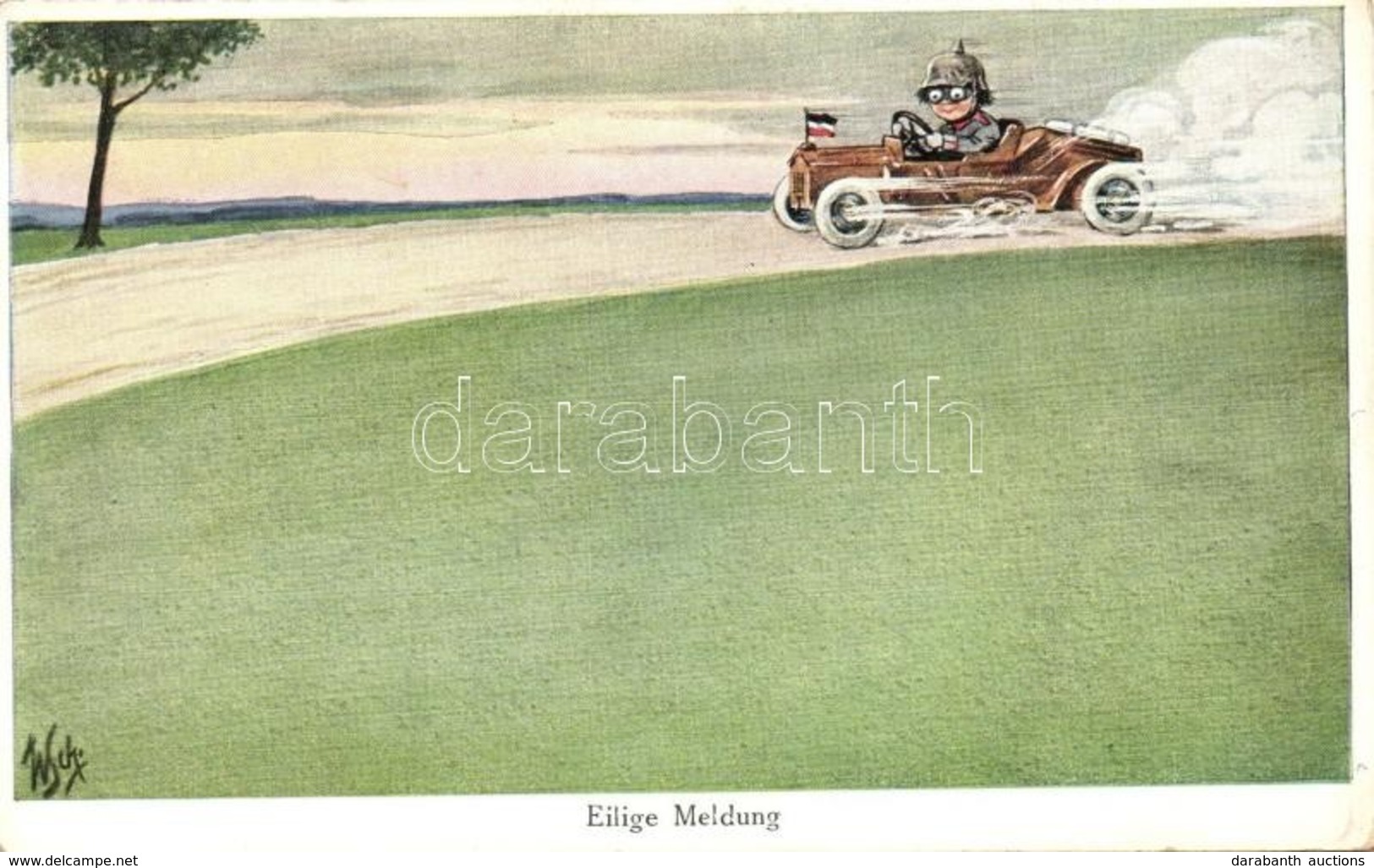 ** T2/T3 Eilige Meldung / German Soldier Boy In Automobile. A.R. & C.i.B. No. 723/1. - Ohne Zuordnung