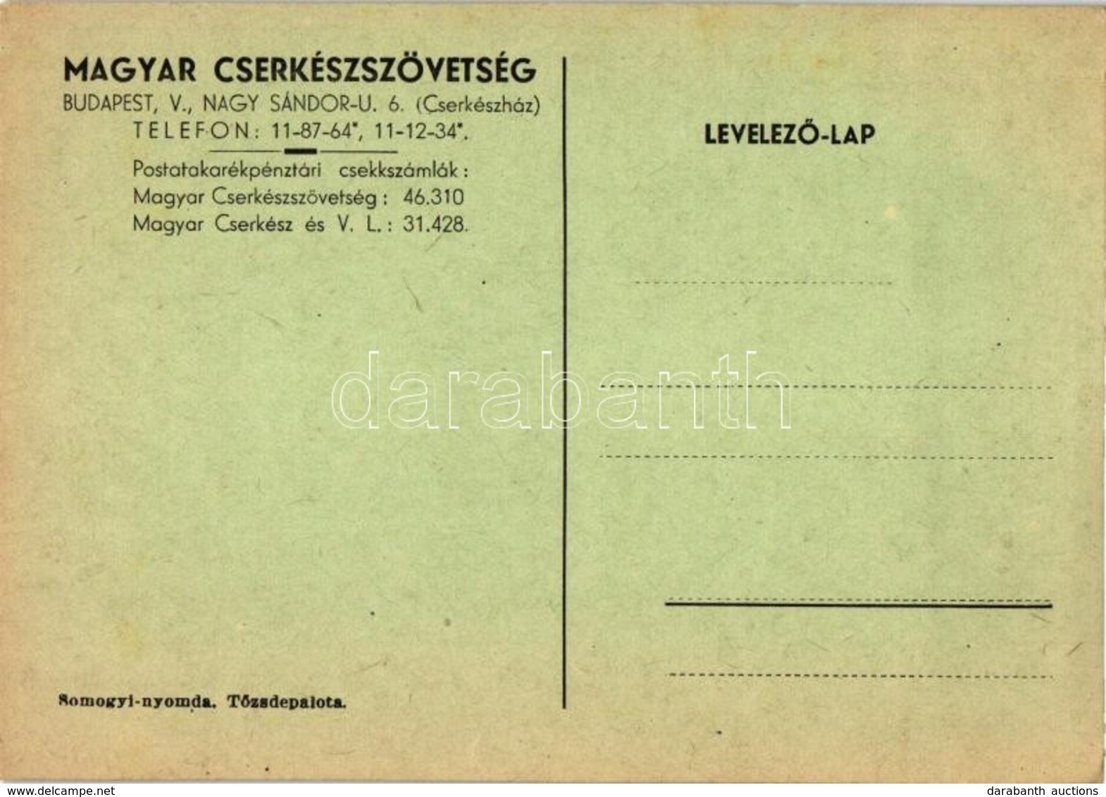 ** T2 Magyar Cserkészszövetség Levelező Lapja / Scout - Non Classés