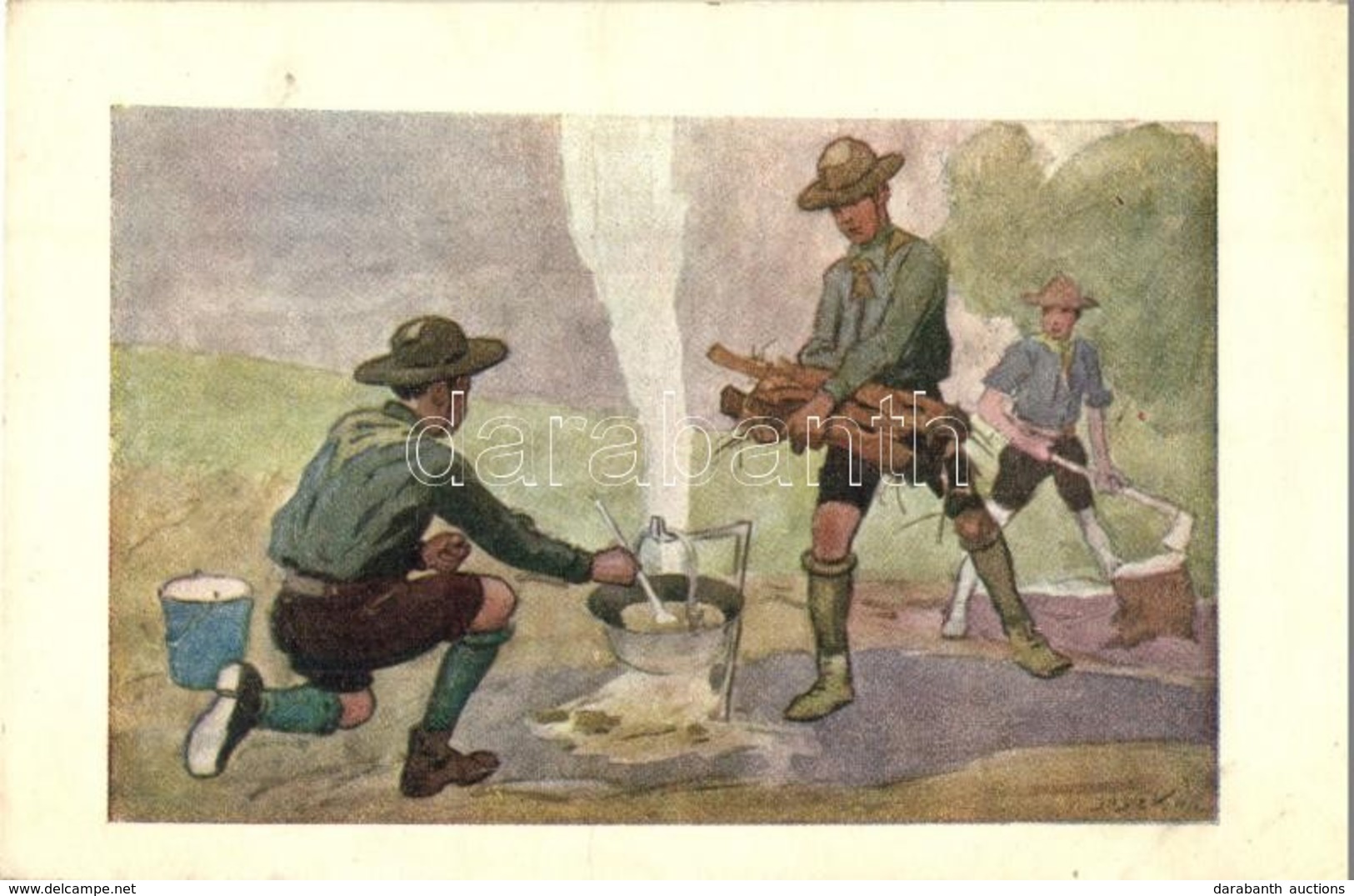 ** T2 Fő A Gulyás. A Magyar Lapvállalat Kiadása / Hungarian Scout Art Postcard - Non Classificati