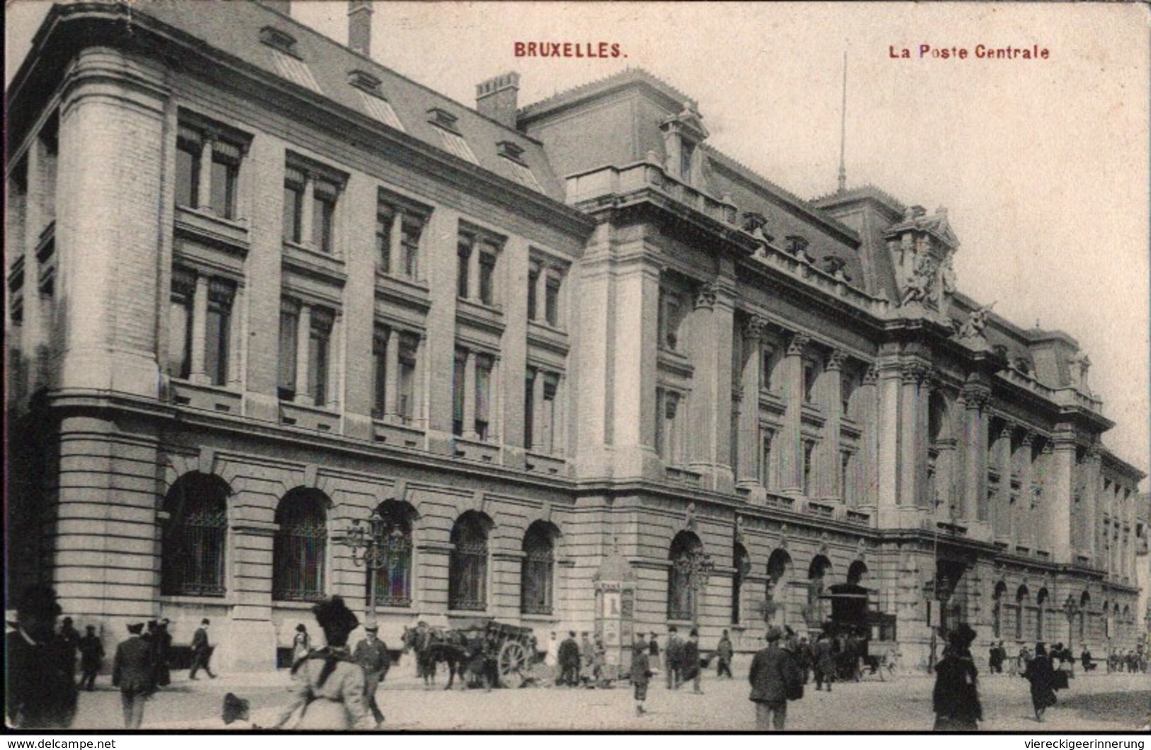 !  Brüssel, Bruxelles, La Poste Centrale, Postamt, Belgien, 1907 Gelaufen Nach Basel - Altri & Non Classificati