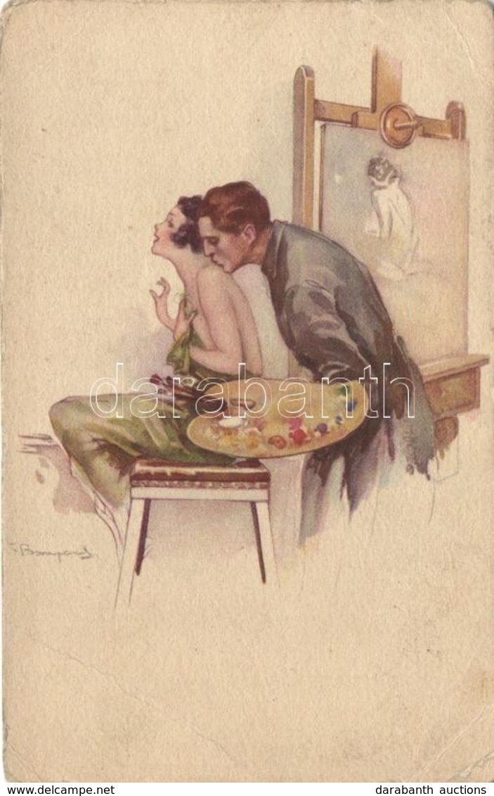 T3/T4 Italian Art Postcard, Kissing S: Bombard (fa) - Unclassified