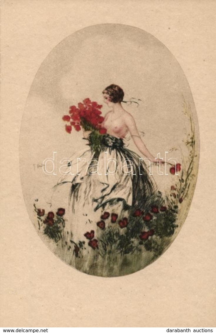 ** T1/T2 Gently Erotic Italian Art Postcard, Italien Gravur 1788. S: Hardy - Unclassified