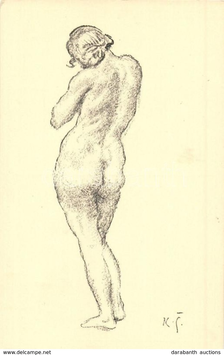 ** T1 Kresba / Erotic Nude Lady Art Postcard. Stencuv Graficky Kabinet XII. 8. S: Karel Spillar - Non Classés