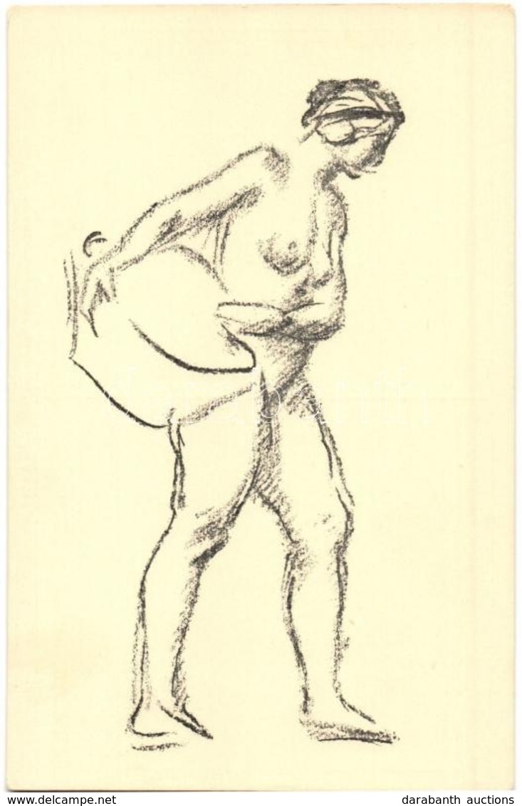 ** T1 Kresba / Erotic Nude Lady Art Postcard. Stencuv Graficky Kabinet XII. 4. S: Karel Spillar - Non Classificati