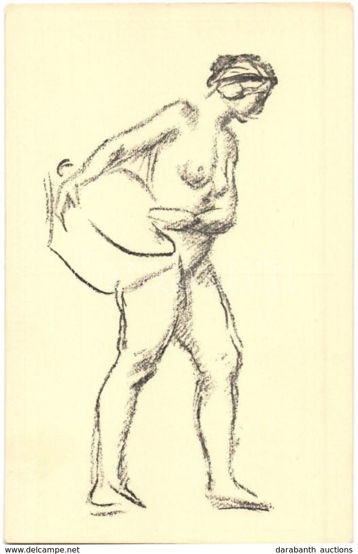 ** T1 Kresba / Erotic Nude Lady Art Postcard. Stencuv Graficky Kabinet XII. 4. S: Karel Spillar - Unclassified