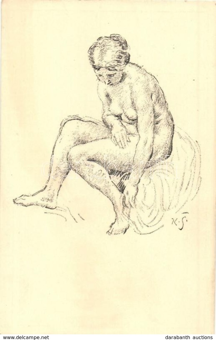 ** T1 Kresba / Erotic Nude Lady Art Postcard. Stencuv Graficky Kabinet XII. 7. S: Karel Spillar - Ohne Zuordnung