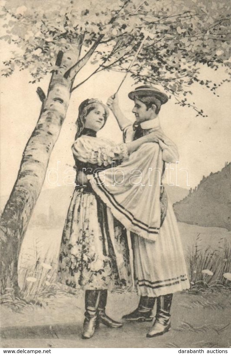 T3 Magyar Parasztpár / Hungarian Couple, Folklore (gyűrött /creases) - Non Classificati
