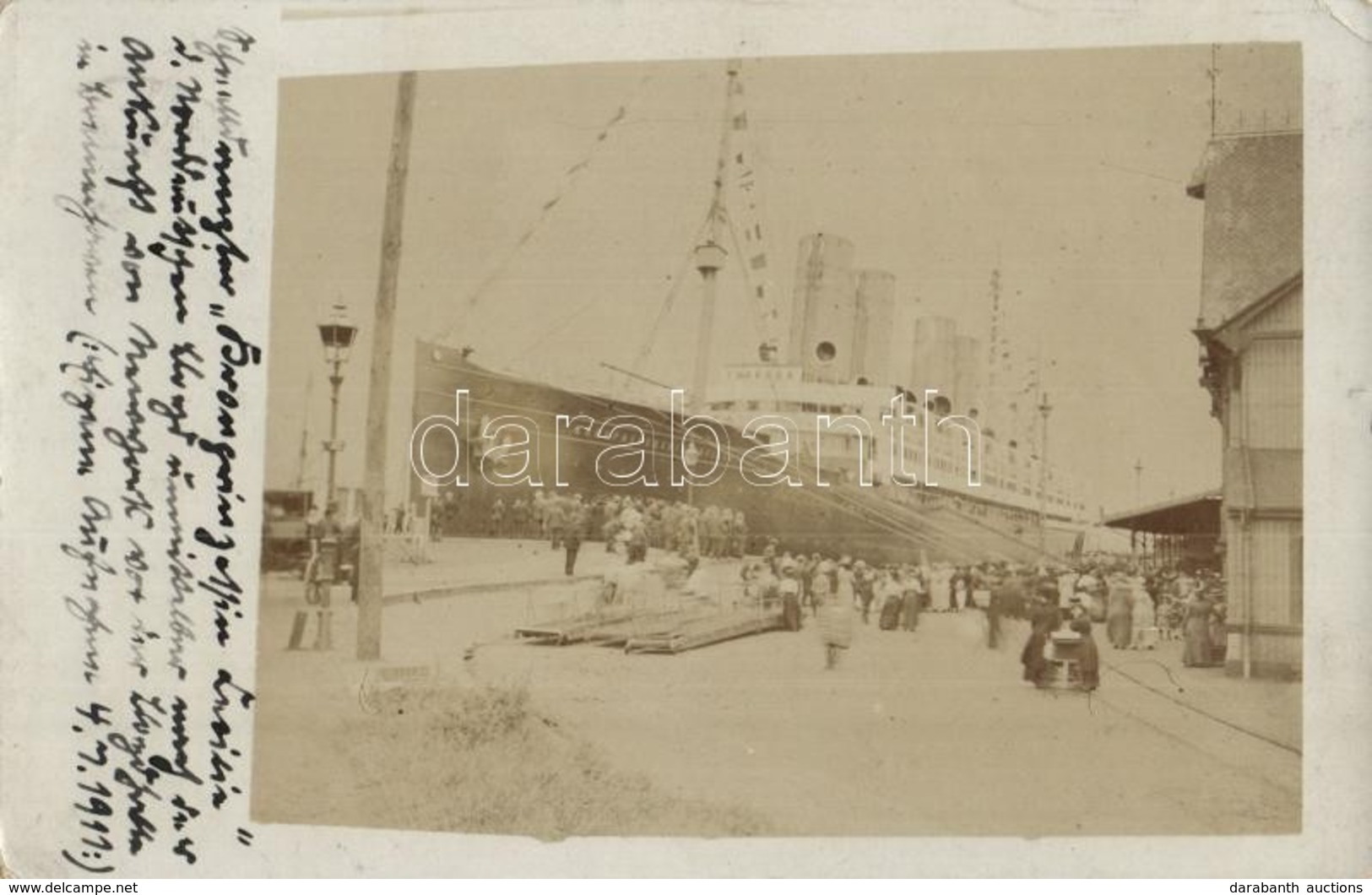 T2/T3 1911 SS Kronprinzessin Cecilie. Photo (EK) - Non Classificati