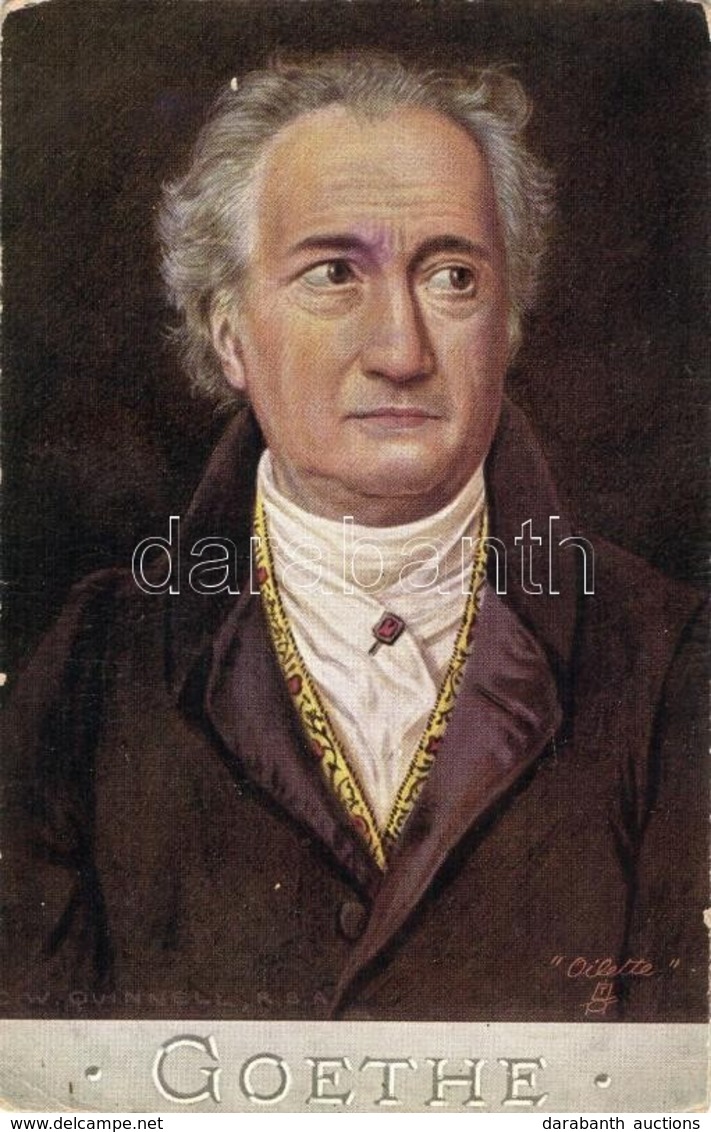 ** T2/T3 Johann Wolfgang Von Goethe, Raphael Tuck & Sons Oilette Serie Schriftsteller No. 445. S: Quinnell (EK) - Non Classés