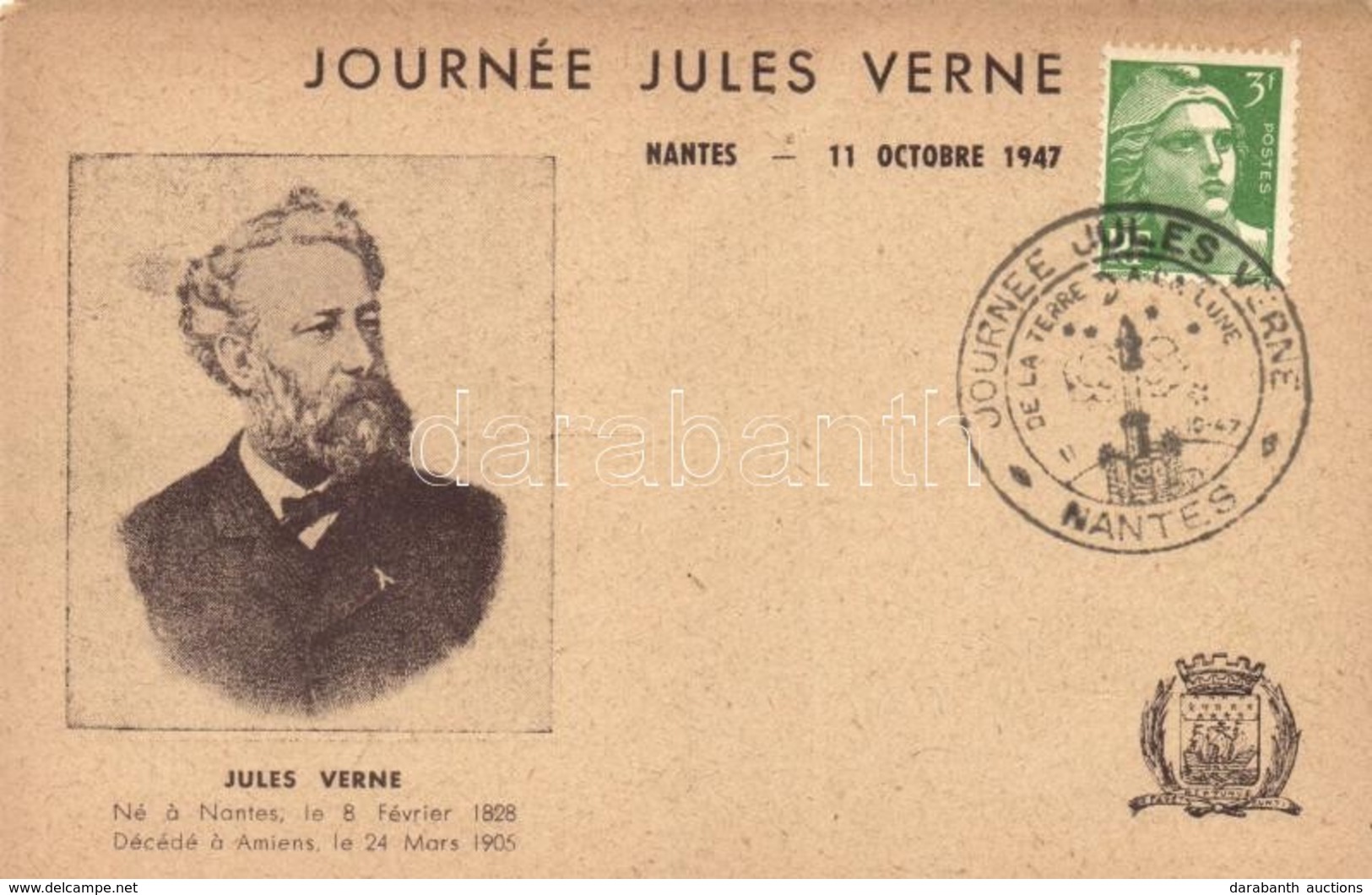 * T4 Journée Jules Verne, Obituary Card So. Stpl (EM) - Ohne Zuordnung