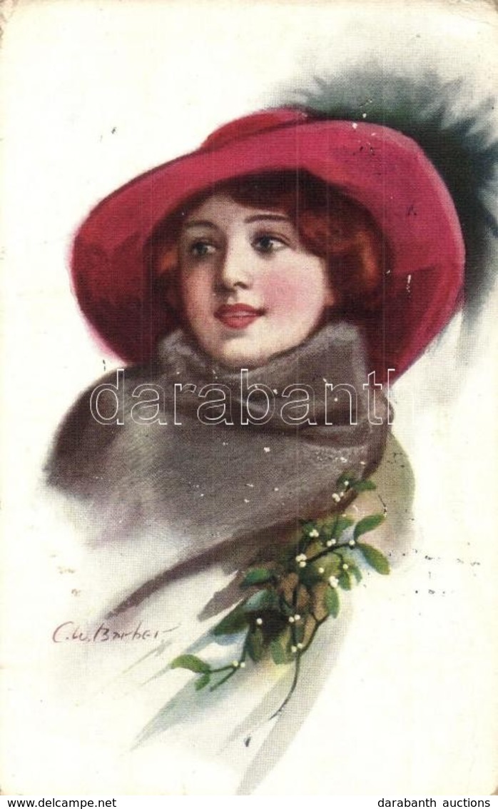 T2/T3 Lady With Hat, B.K.W.I. Nr. 2128/2. S: C. W. Barber (EK) - Non Classificati