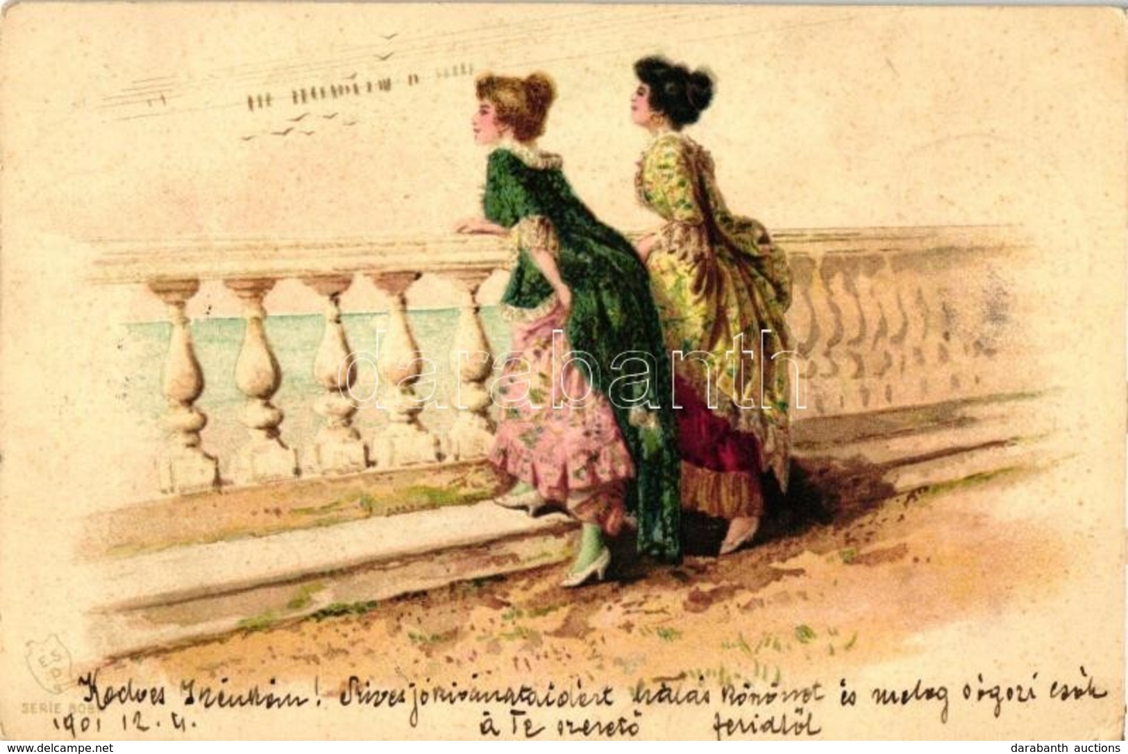 * T2/T3 Baroque Ladies, Litho  (Rb) - Non Classés