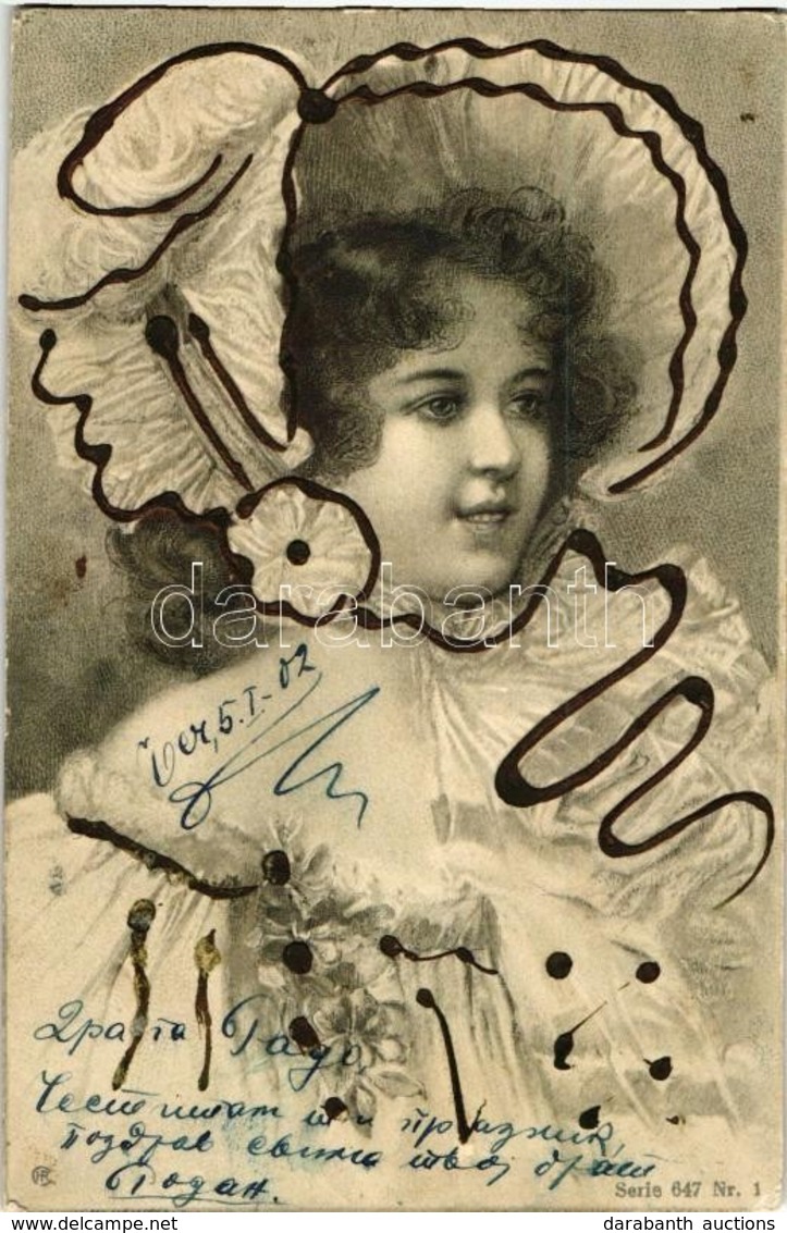 T2/T3 Lady, Decorated Litho (EK) - Non Classés