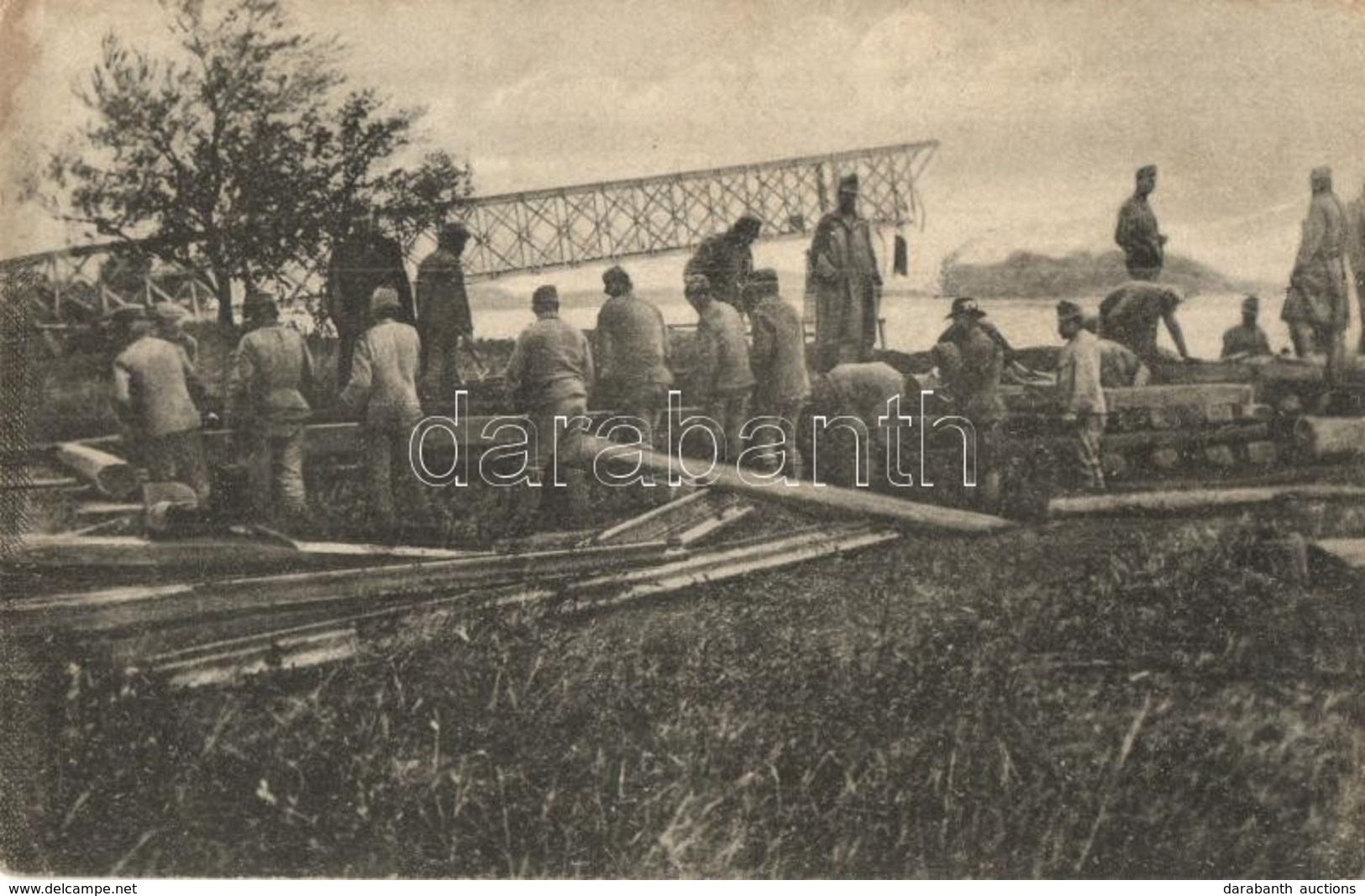 * T3 Serbischer Kriegsschauplatz. Österr-ung. Pioniere Mit Dem Wiederaufbau Der Gesprengten Savebrücke Beschäftigt / WWI - Sin Clasificación