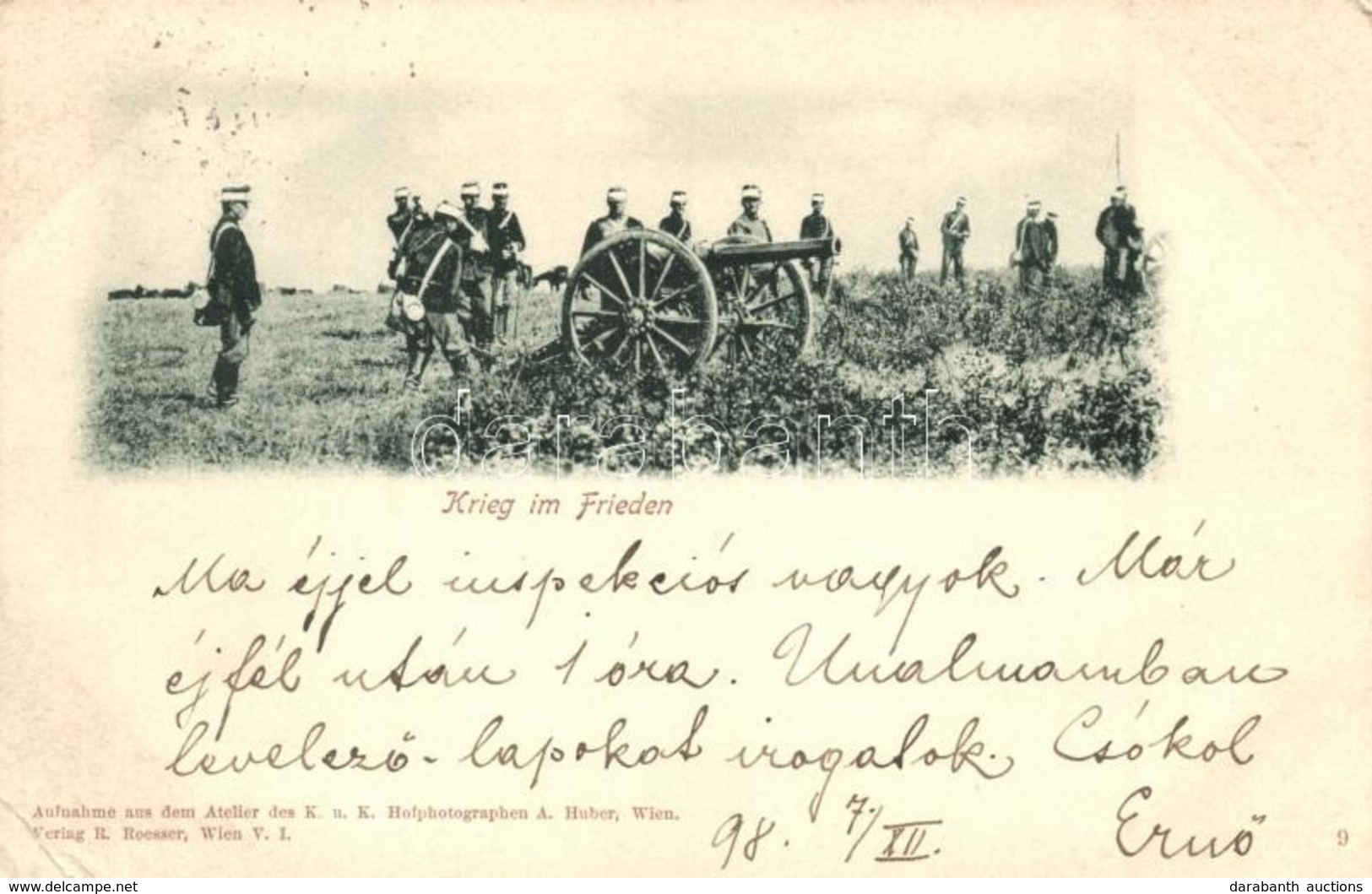 T3 1898 Krieg Im Frieden; A. Huber, Wien / K.u.K. Military, Field Practice (EB) - Non Classificati
