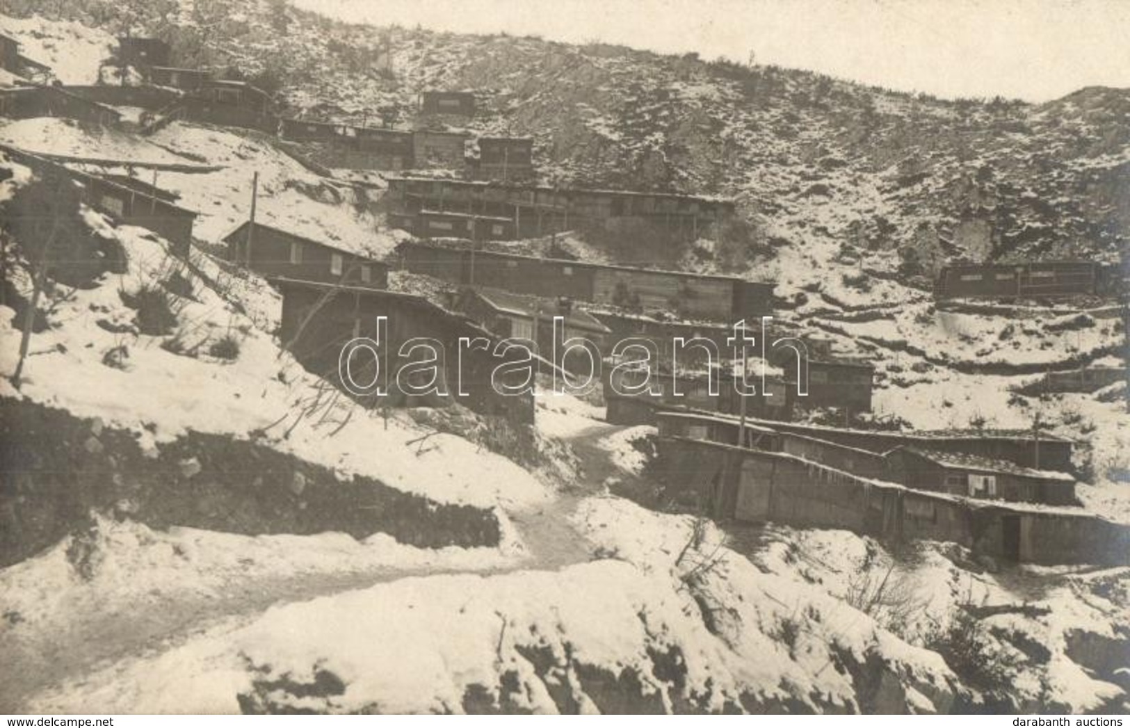 * T1/T2 Első Világháborús Osztrák-magyar Katonák Barakkja A Dolomitokban, Az Olasz Fronton / WWI Austro-Hungarian K. U.  - Non Classés