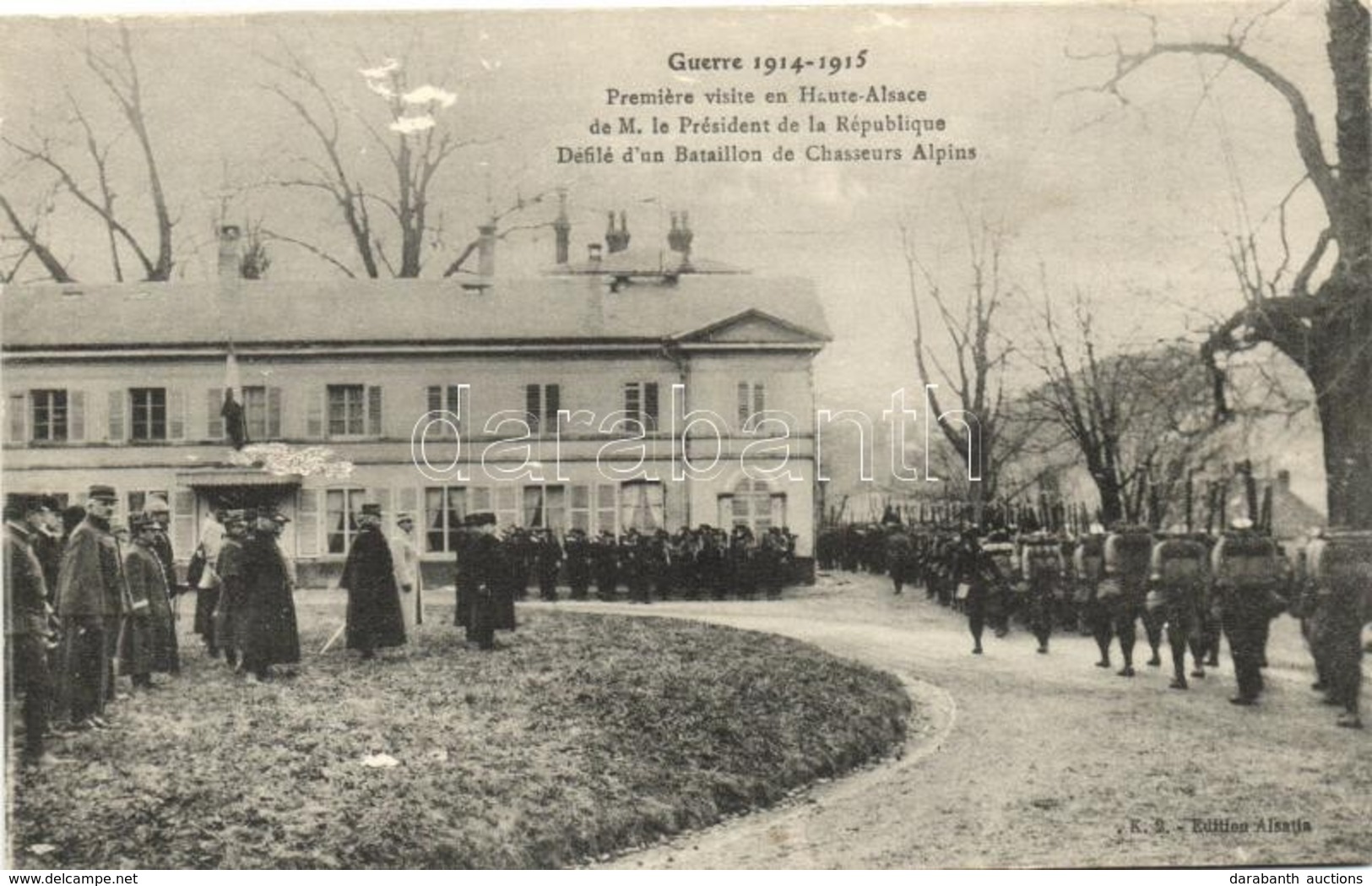 ** T2/T3 Haute-Alsace, Visit Of Raymond Poincaré, Marching Chasseurs Alpins - Non Classificati