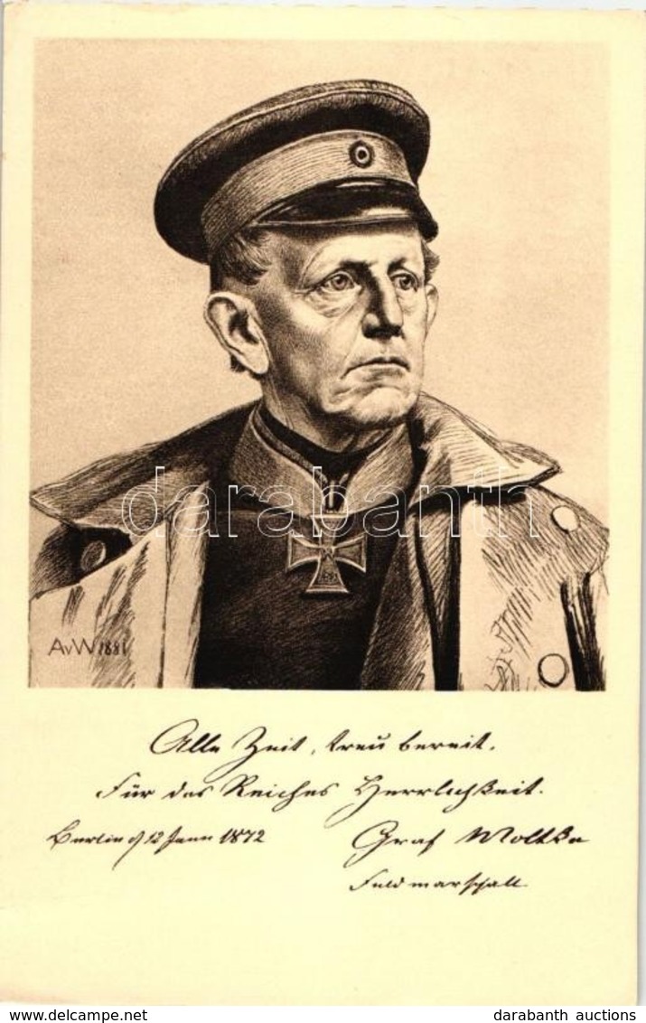 ** T3 Helmuth Von Moltke, The Elder (1800-1891), Official Postcard Of The Bavarian Red Cross (fa) - Non Classificati