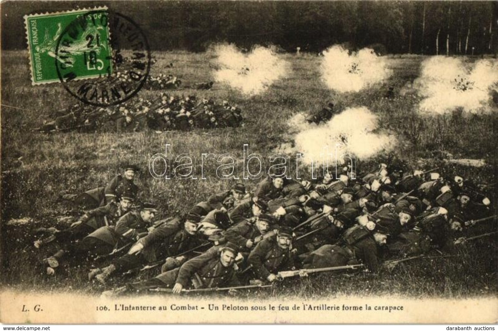 T2 L'Infanterie Au Combat / WWI French Infantry Soldiers, Artillery Shell Shape - Sin Clasificación