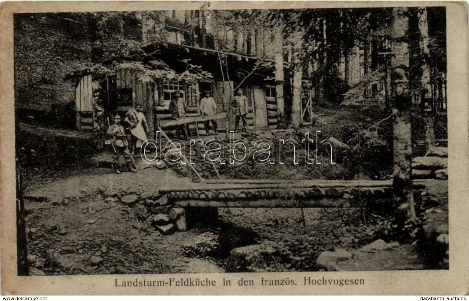T3 Landsturm-Feldküche In Den Französ. Hochvogesen / WWI K.u.K. Military Field Kitchen In French (EB) - Unclassified