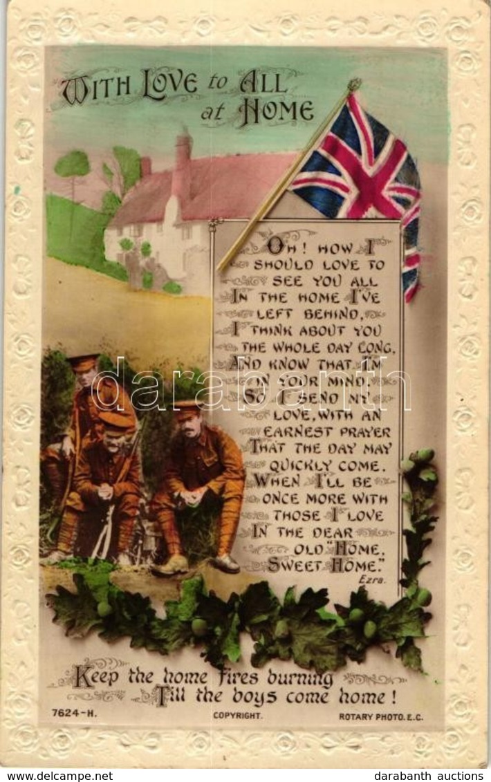 * T2/T3 With Love To All At Home; Romantic British Greeting Card - Unclassified