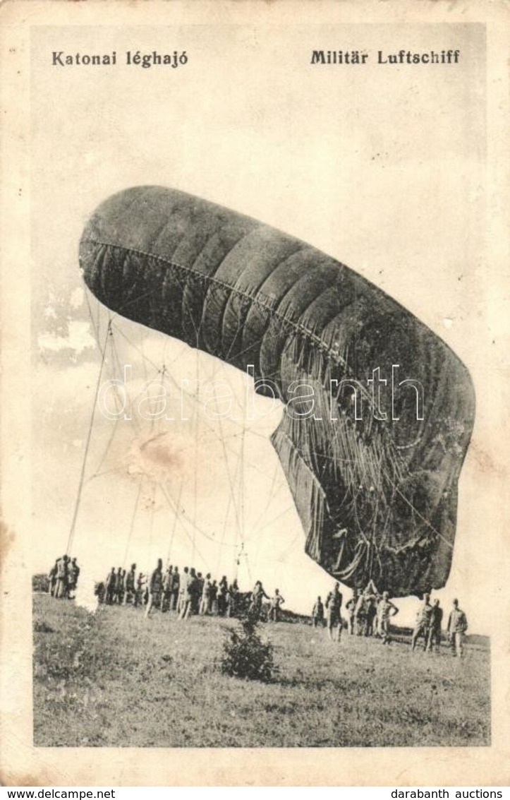 T3 Osztrák-magyar Katonai Léghajó, Megfigyelő Léggömb / WWI Austro-Hungarian K.u.K. Military Observation Balloon (felüle - Non Classificati