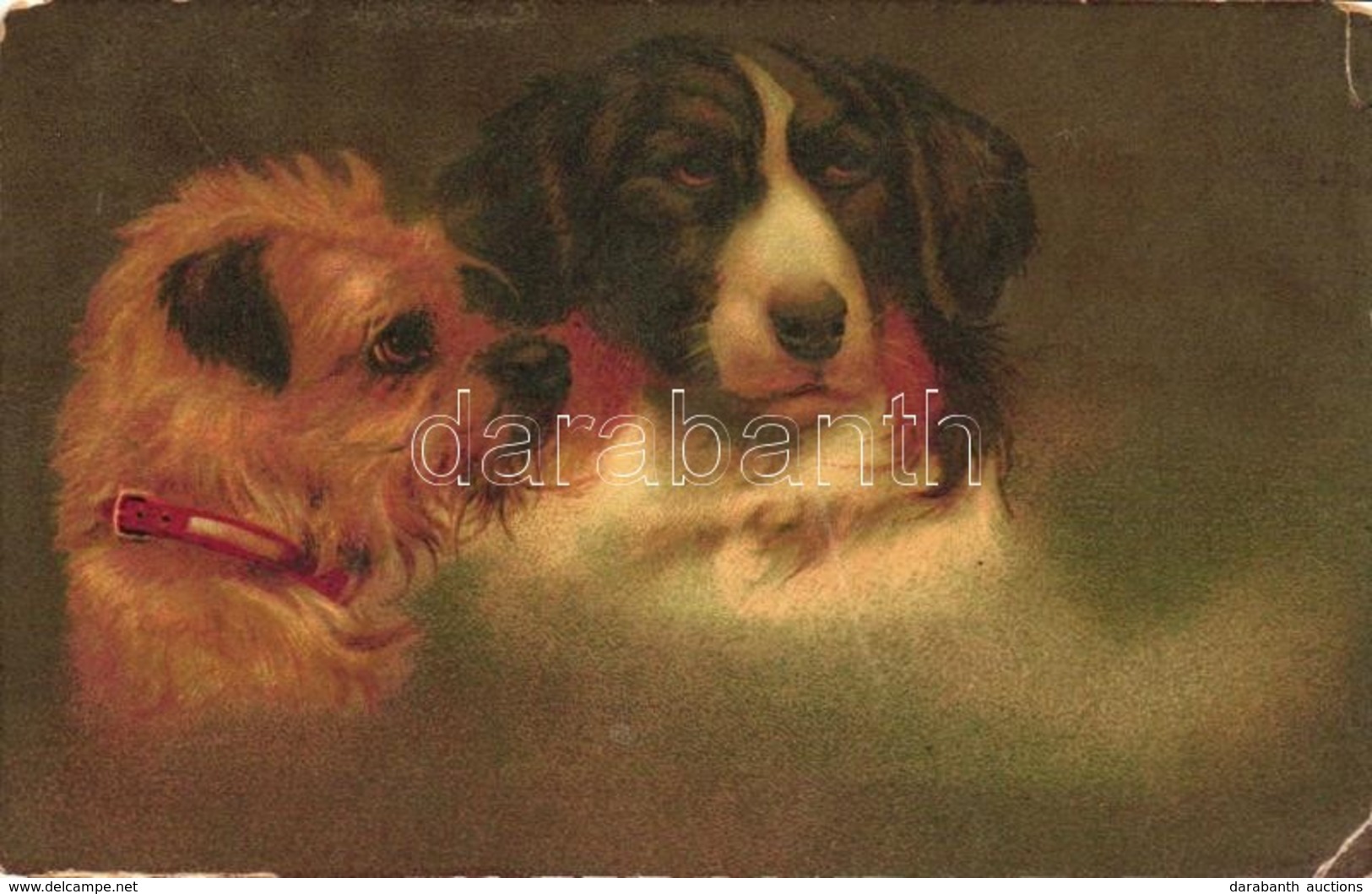T4 Dogs, Wenau-Pastell Postkarte No. 944. Litho (small Tear) - Non Classés