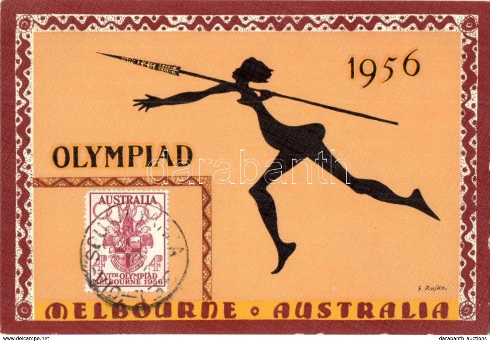 T2 1956 Olympiad. Melbourne Australia. S: J. Rajko TCV Card - Non Classificati