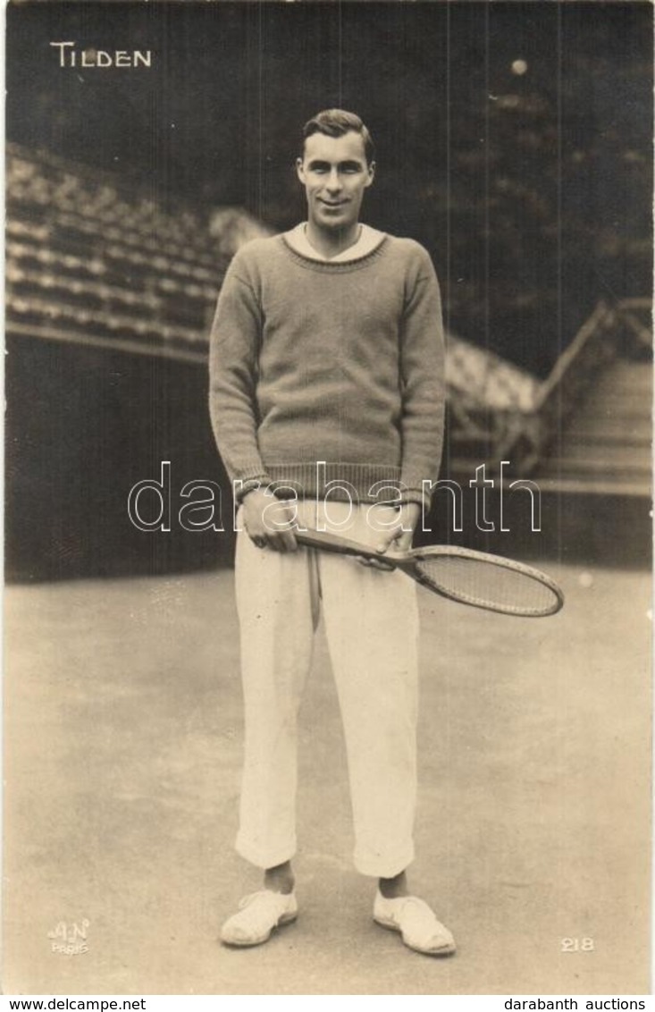 ** T2 William 'Big Bill' Tatem Tilden, American Tennis Player. AN Paris 218. - Sin Clasificación