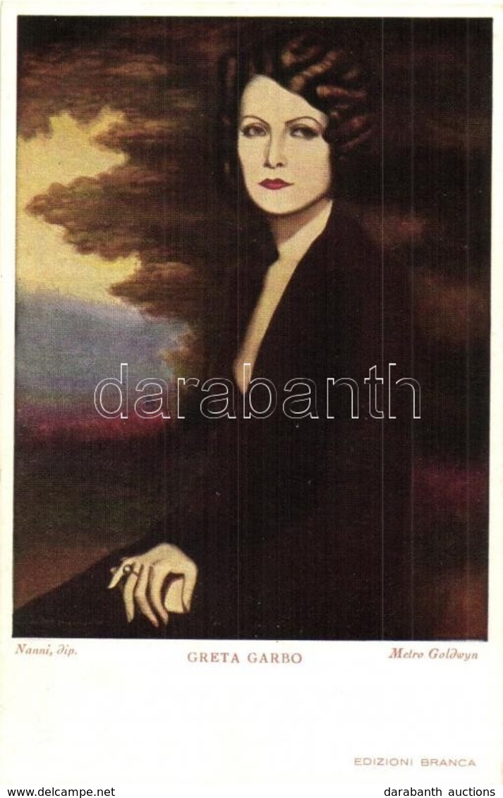 ** T2 Greta Garbo / Fernet Branca Italian Art Postcard. Metro Goldwyn S: Nanni - Non Classificati