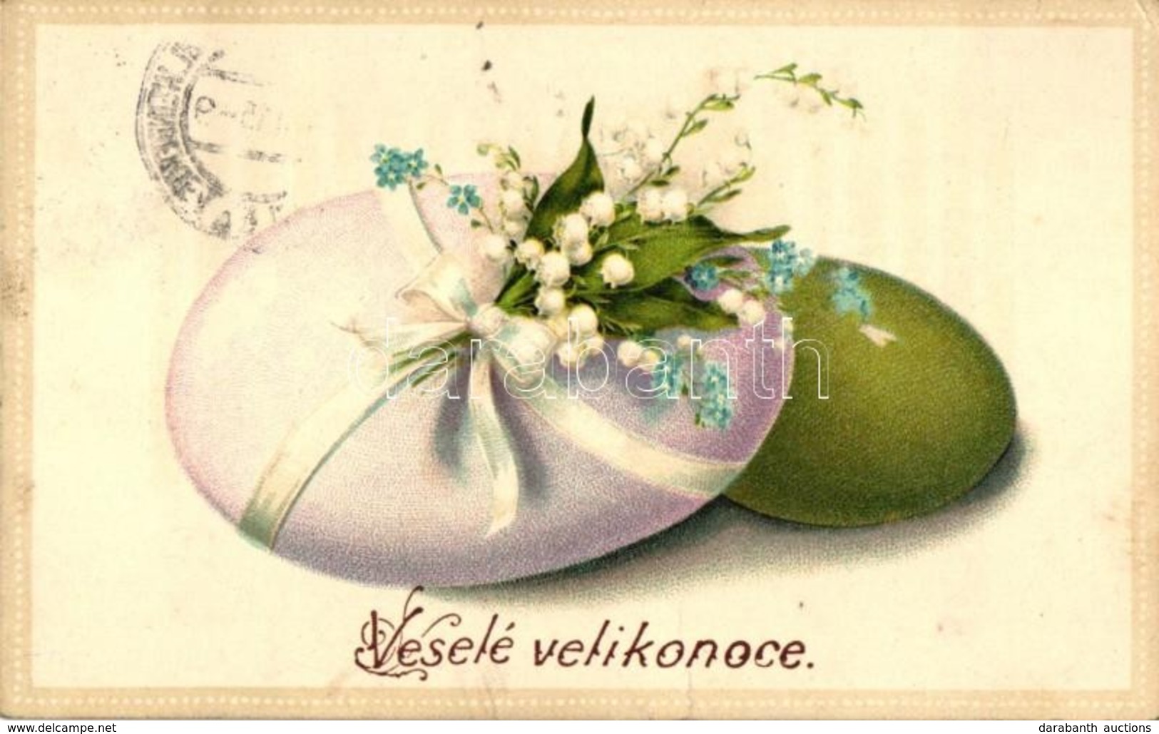 T2/T3 Easter, Eggs, Flowers, Litho (EK) - Ohne Zuordnung