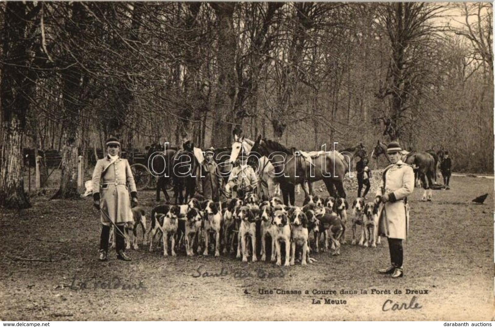 * T2 'Une Chasse A Courre Dans La Forét De Dreux - La Meute' / Hunting Hounds In Dreux Forest - The Pack - Non Classés