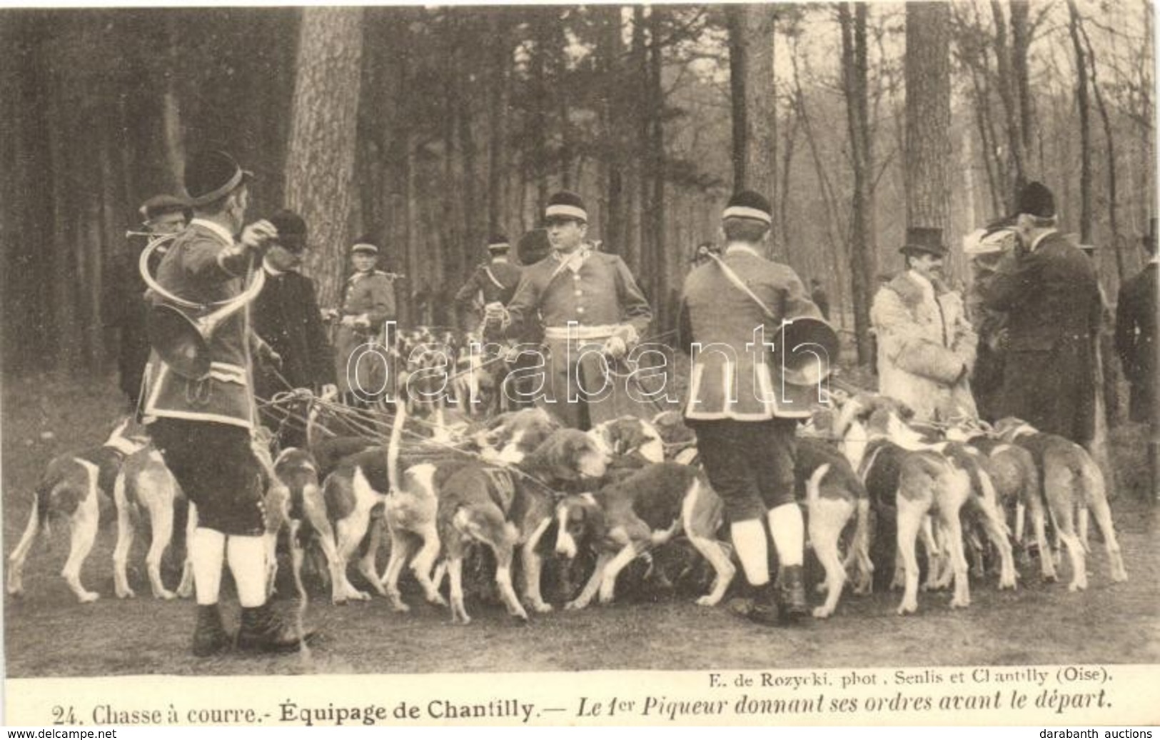 ** T2 'Chasse á Courre - Équipage De Chantilly - Le 1er Piqueur Donnant Ses Ordres Avant Le Départ' / Hunting Dog, Chant - Unclassified