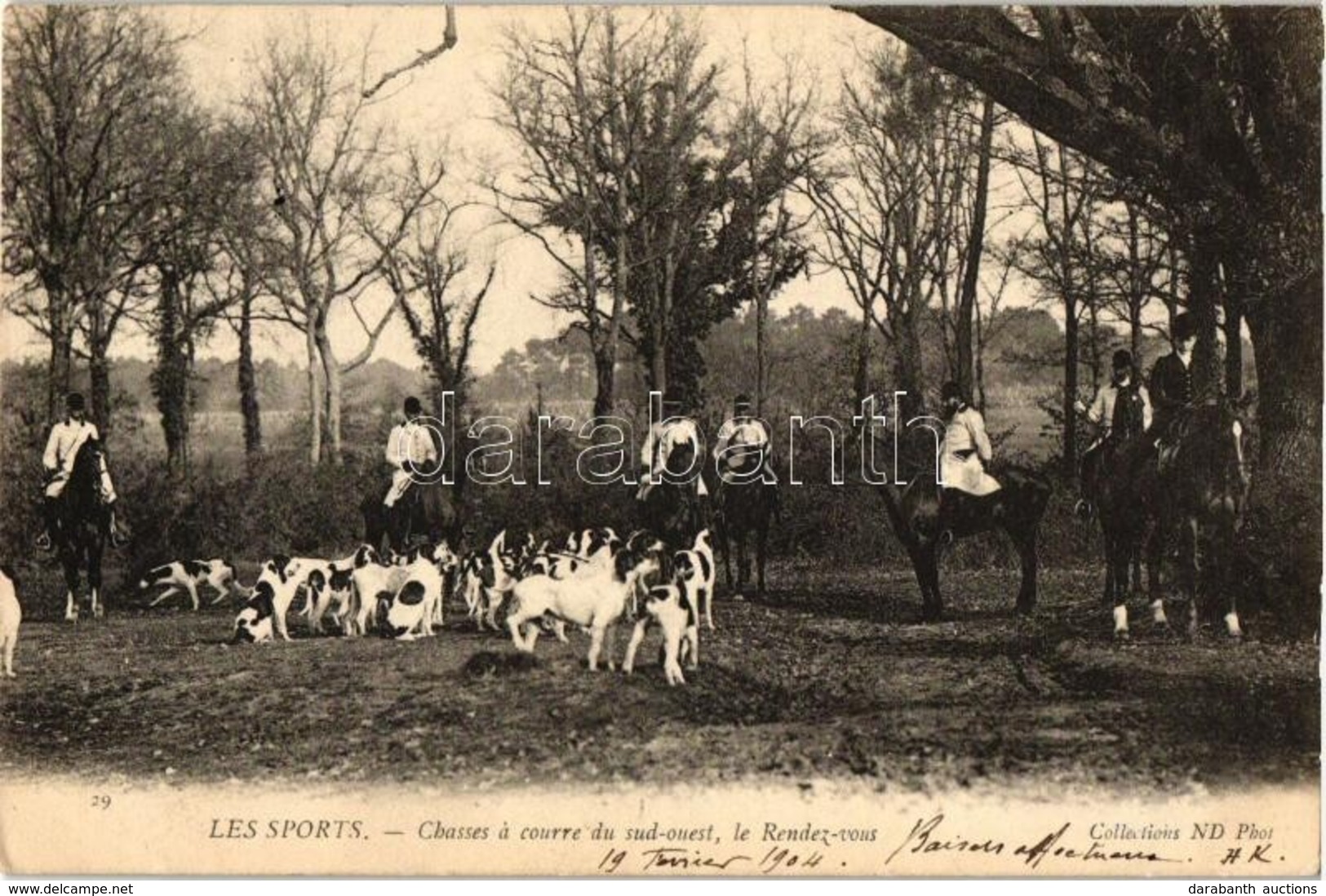 T2/T3 'Les Sports - Chasses A Courre Du Sud-ouest, Le Rendez-vous' / Hunters With Dogs Hunting A Stag, Rendezvous (EK) - Unclassified