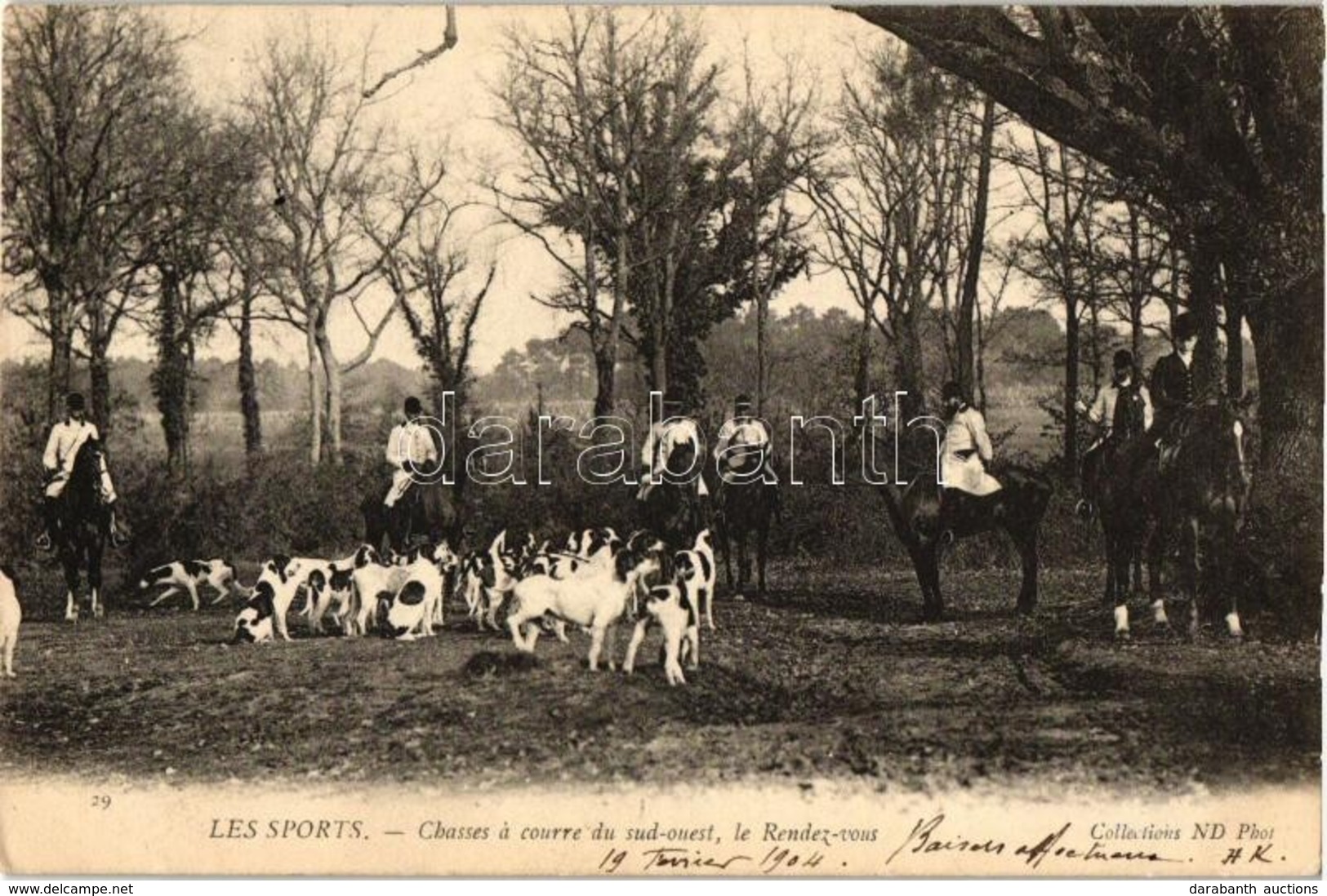 T2/T3 'Les Sports - Chasses A Courre Du Sud-ouest, Le Rendez-vous' / Hunters With Dogs Hunting A Stag, Rendezvous (EK) - Non Classificati