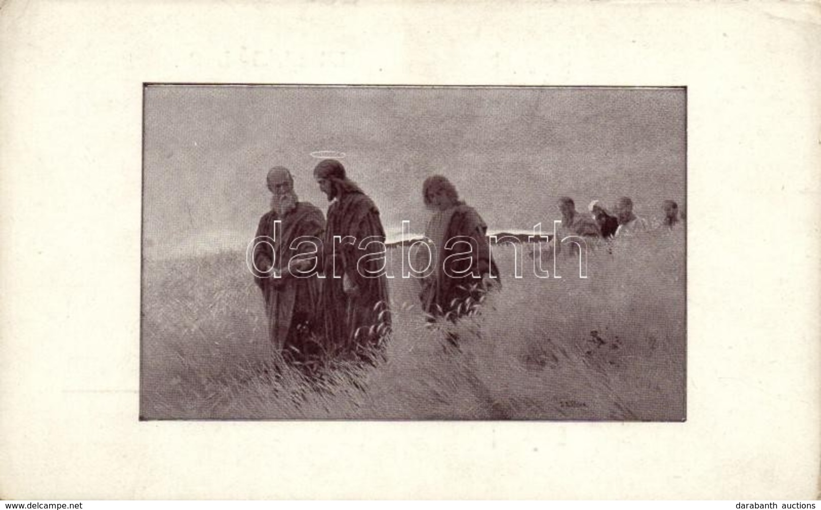 ** T2/T3 Kalásztépés Szombatnapon...; Luk. Ev. 6:1-5; Kapható A Sylvester Könyvkereskedésben / Religious Postcard (EK) - Sin Clasificación