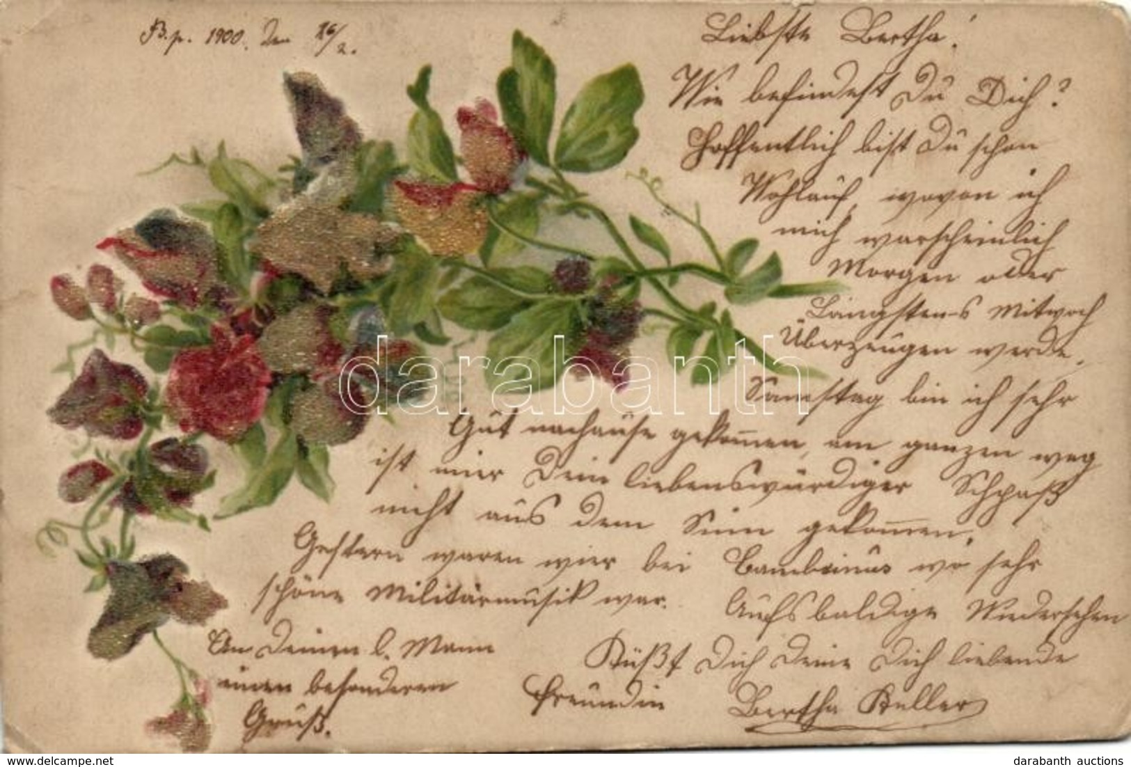 * T2/T3 Flower Greeting Card, Decorated Litho (EK) - Non Classés