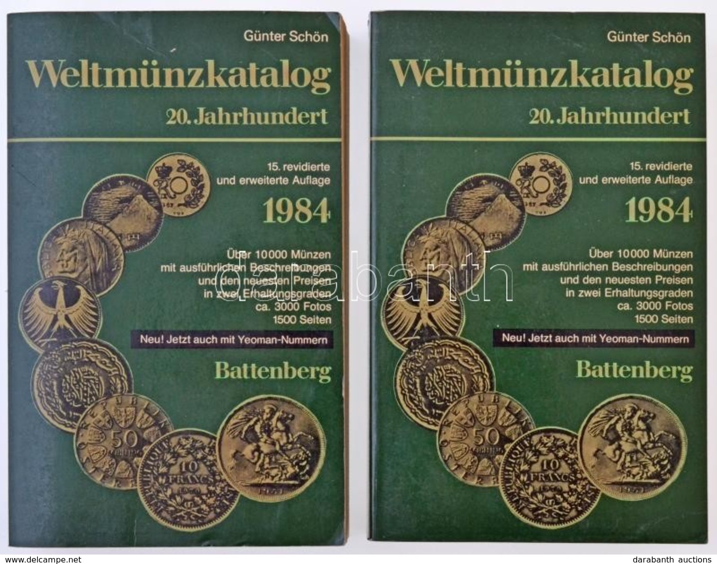 Günter Schön: Weltmünzkatalog 20. Jahrhundert. 15. Auflage. München, Battenberg, 1984. Két Kötetben, Használt állapotban - Ohne Zuordnung