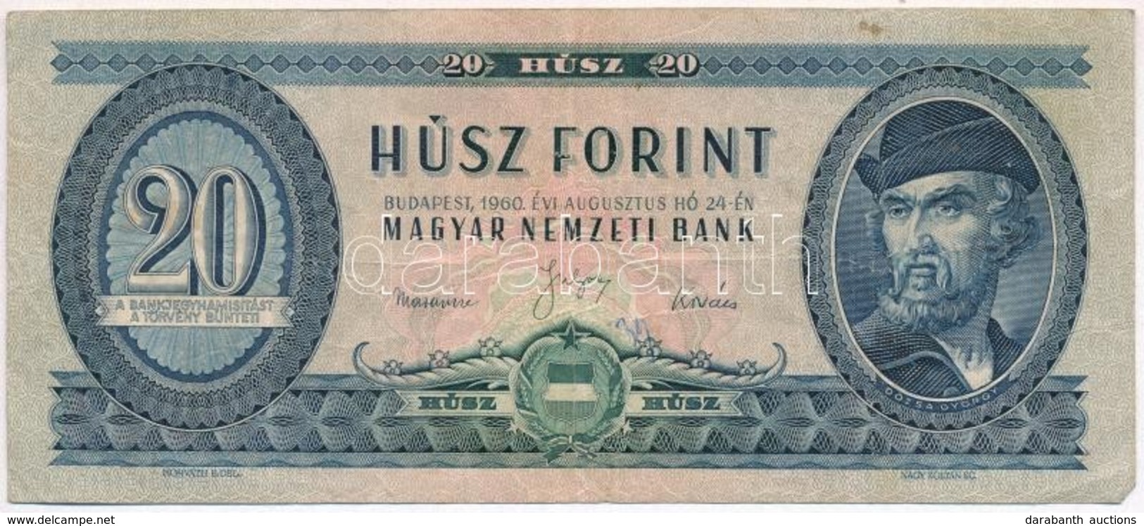 1960. 20Ft T:III
Hungary 1960. 20 Forint C:F
Adamo F12 - Non Classés