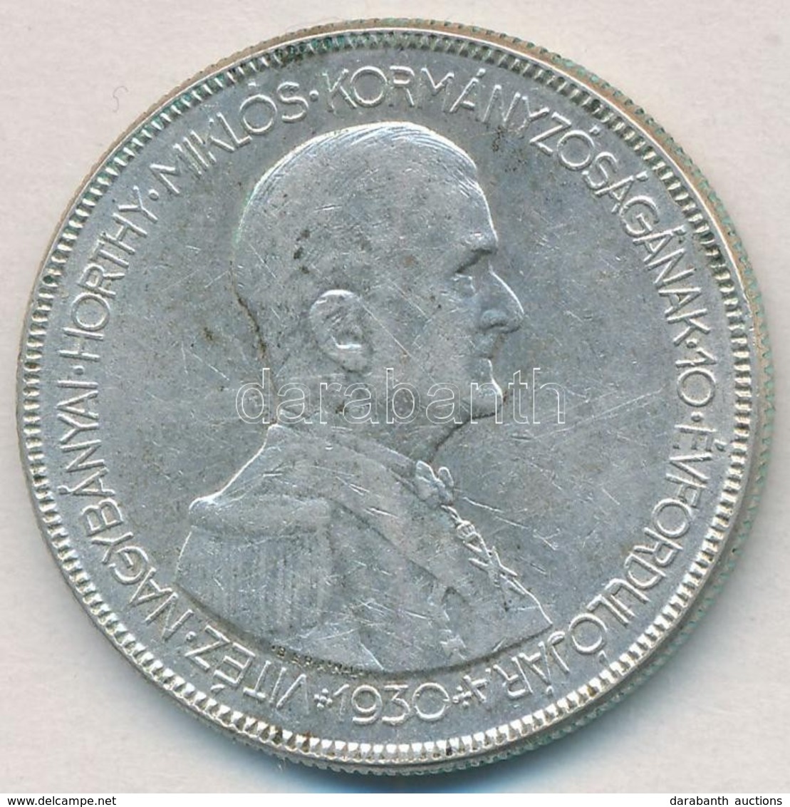 1930. 5P Ag 'Horthy Jobbra' T:2-,3 Patina
Adamo P8 - Non Classificati