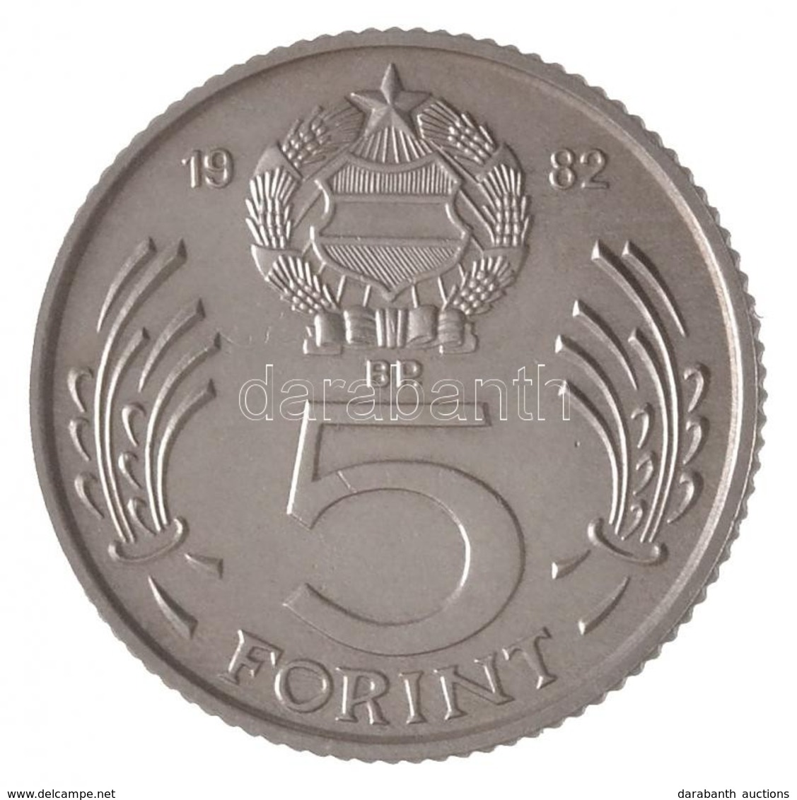 1982. 5Ft Ni Jelzett Próbaveret T:BU,1
Hungary 1982. 5 Forint Ni Marked Trial Strike C:BU,UNC
Adamo F8.3 - Unclassified