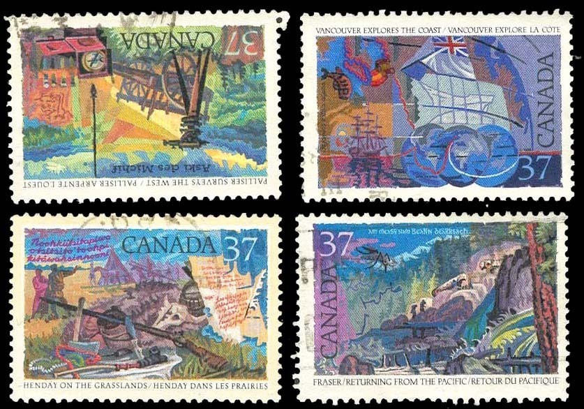 Canada (Scott No.1199-1202 - EXPLORATION OF CANADA - Serie 3) (o) - Oblitérés