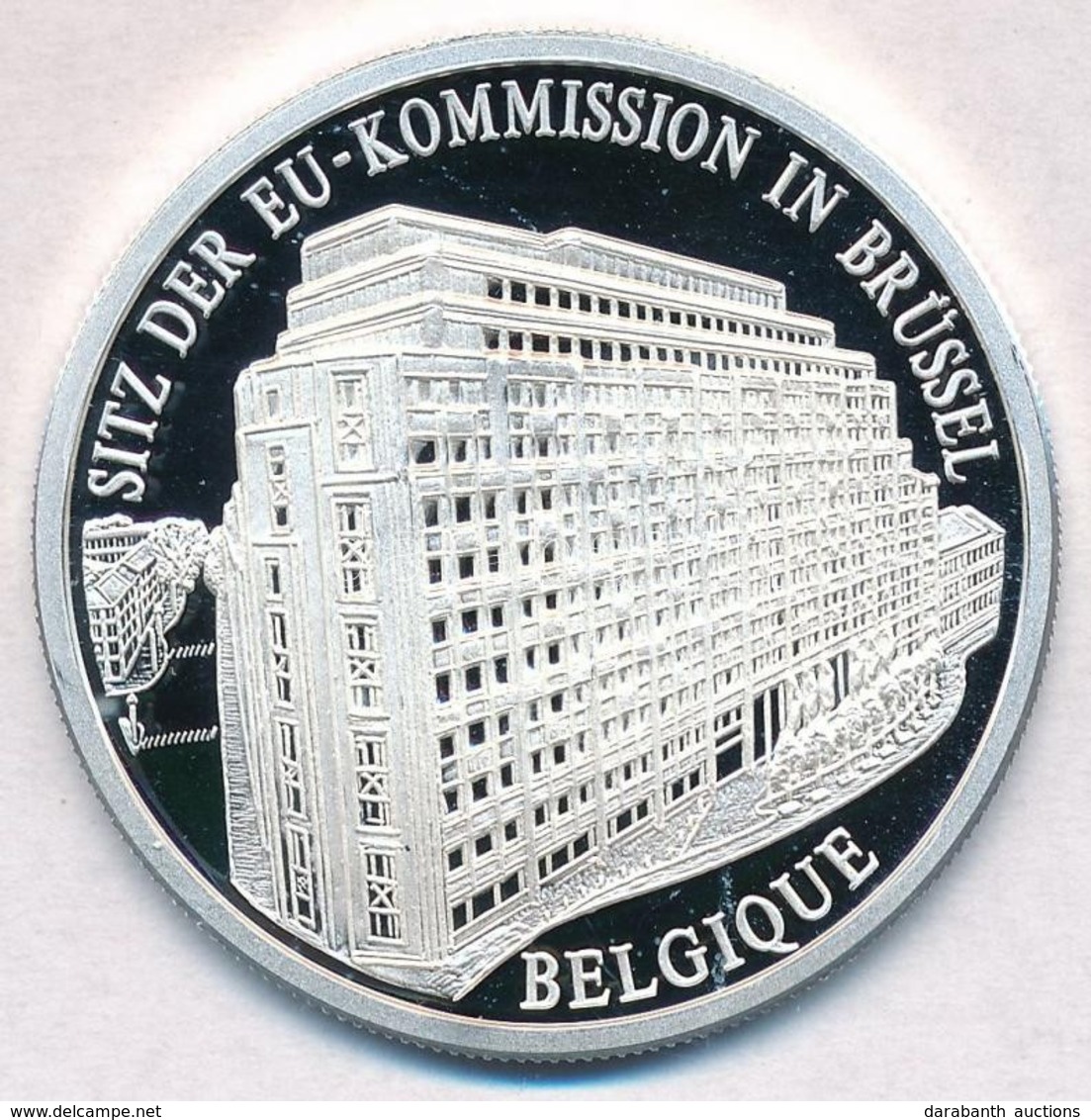 Németország 1997. 'Belgium - Az Európai Bizottság Brüsszeli Irodája - ECU' Jelzett Ag Emlékérem, Tanúsítvánnyal (20g/0.9 - Ohne Zuordnung